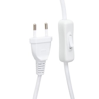 Beżowa lampa stołowa japandi boucle Florian 39cm kabel